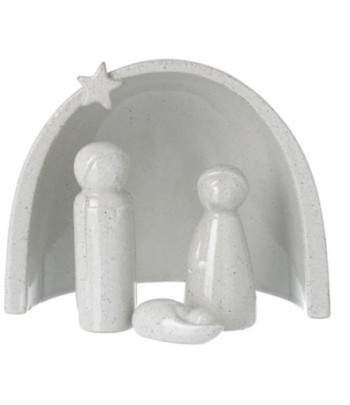 Grey Ceramic Nativity Set