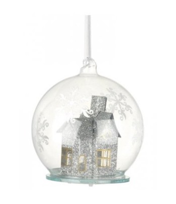Glass Bauble With LED House...