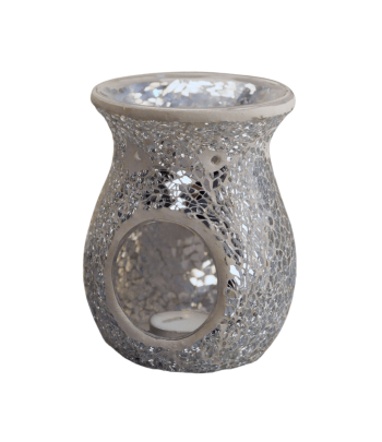 "Silver Crackle" Tealight...