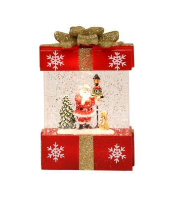 Gift Box Spinner Santa with...