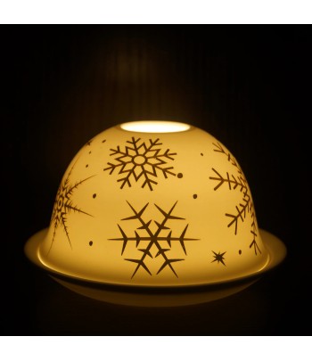 Snowflake Gold Tealight Dome