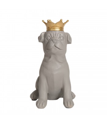 Pug Dog With Crown Figurine...