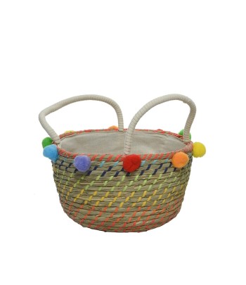 Seagrass Basket With Pompom...