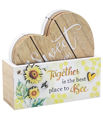 Bee Happy Heart Coasters...