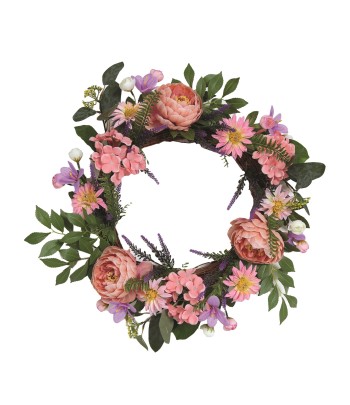 Mixed Floral Wreath Pink...