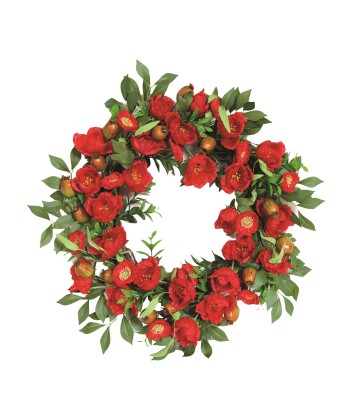 Mixed Floral Wreath Red...