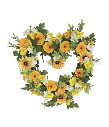 Heart Floral Wreath Yellow...