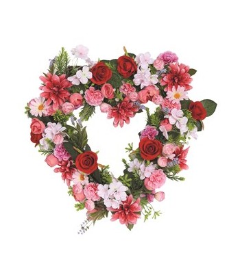 Heart Floral Wreath Pink...