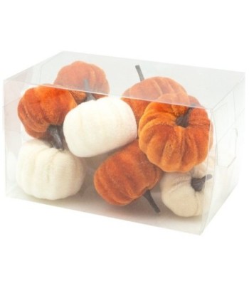 Orange & White Velvet Pumpkins