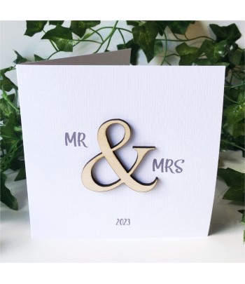 Wooden Cut Out Card - Mr &...