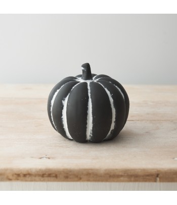 Black Cement Pumpkin, 15cm