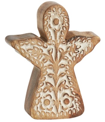 Hand-Carved Wooden Angel