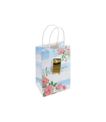 Floral Stripe Small Gift Bag