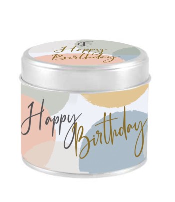 Happy Birthday Tin Candle