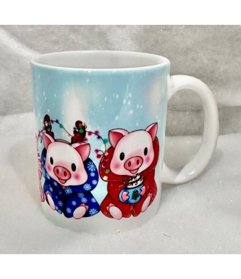 Christmas Piglets Ceramic Mug