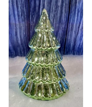 LED Glass Tree Green 15cm