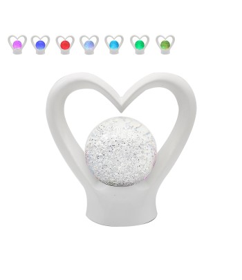 Heart LED Glitter Lamp -...