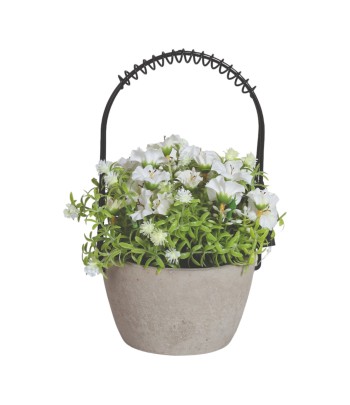 Floral Basket White