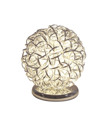 Silver Mesh Ball LED Lamp