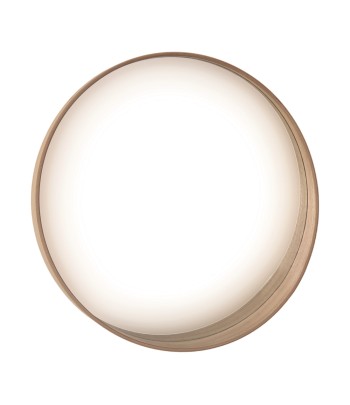 Wooden Frame Round Mirror 50cm