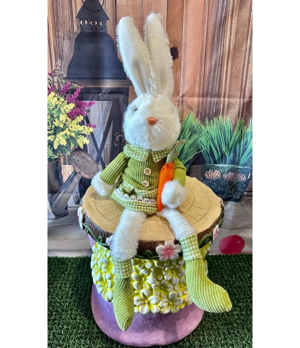 Lime Green Rabbit Lime Green Lucky Rabbit Shelf Sitter (Bella)