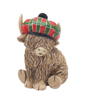 Highland Cow Tartan Hat 12cm