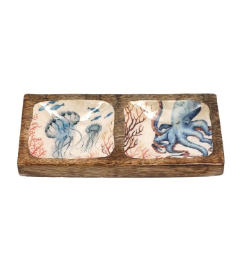 Ocean Enamelled Double Tray