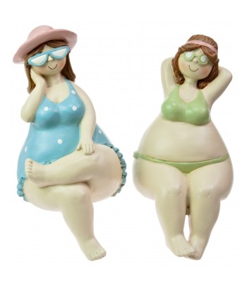 Sitting Resin Beach Ladies...