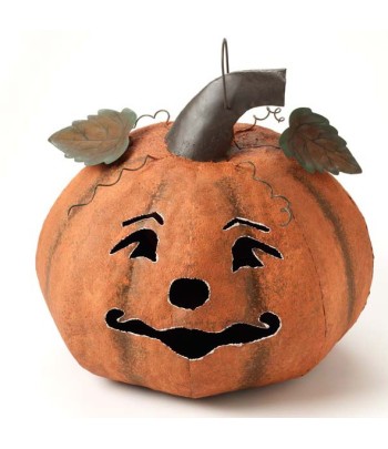 Large Metal Pumpkin Lantern