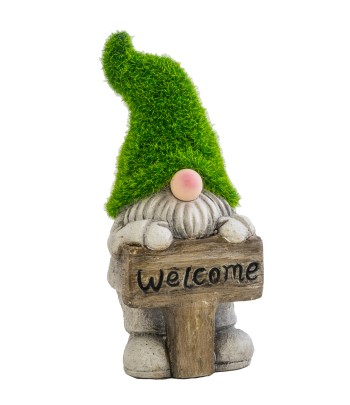 Gnome Holding Welcome Sign...