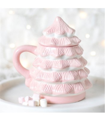 Pink Christmas Tree Shaped Mug