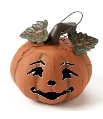 Medium Metal Pumpkin Lantern