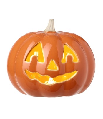 Light Up Porcelain Pumpkin