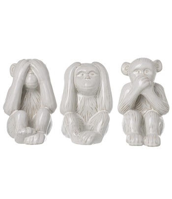 Three Ceramic Monkeys No...