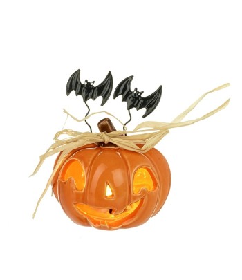 Ceramic Pumpkin With Bats