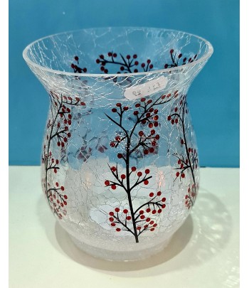 Red Berry Hurricane Vase 15cm