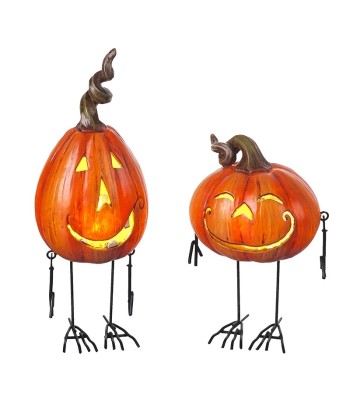 Metal And Resin Pumpkin Led...