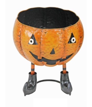 Standing Metal Pumpkin Bowl