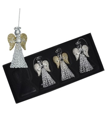 Set Of Four Glass Angels