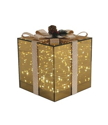 LED Present Box 18x18cm Amber