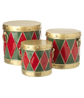 Tall Drum Storage Tin Set