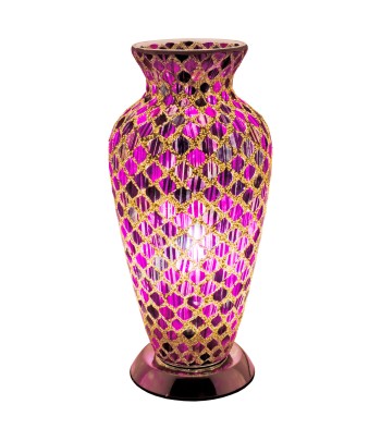 Mosaic Glass Vase Lamp –...