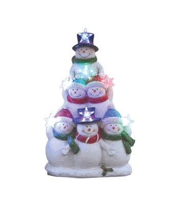 LED Snowman Pyramid 37cm