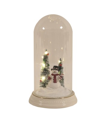 LED Snowman Glass Deco 23cm