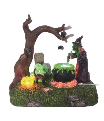 LED Toil & Trouble Witch 20cm