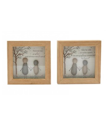 12cm Pebble Plaque - Sister...