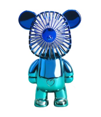 Fan - Two-Tone Blue Green Bear