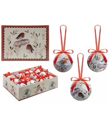 Bauble Set - Robin Red...