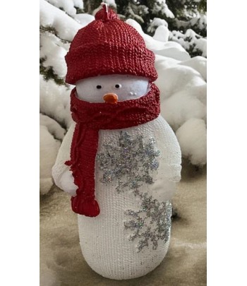 Wix Candle Snowman With Red...