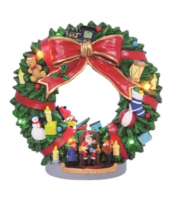 LED Santa Wreath 31cm